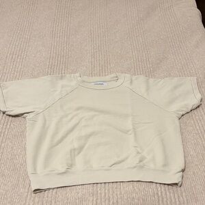 SPRWMN Cream Short Sleeve Sweatshirt